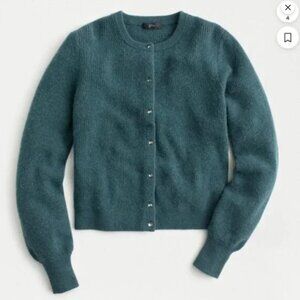 J.Crew Ribbed Cardigan in Teal Blue